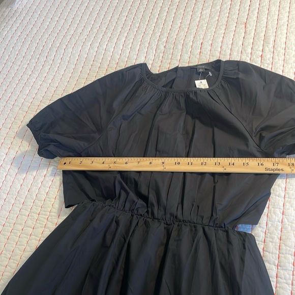 NWT J.Crew Side-Cutout Cotton Poplin Dress black sz 8 - Picture 7 of 15